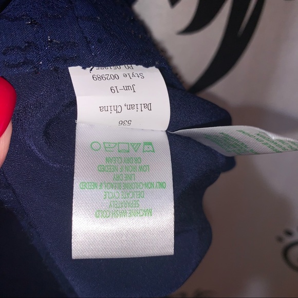 Lilly Pulitzer Kathie Dress Navy Tanzanian Clip - Picture 8 of 8